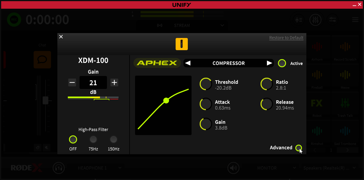 Activating UNIFY advanced processing on NT1 5th Generation